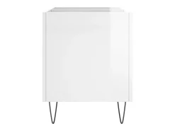 Armário p/ discos 74,5x38x48 cm deriv. madeira branco brilhante