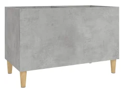 Armário p/ discos 74,5x38x48 cm derivados madeira cinza-cimento