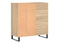 Armário p/ discos 84,5x38x89 cm deriv. madeira carvalho sonoma