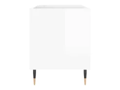 Armário p/ discos 85x38x48 cm deriv. madeira branco brilhante