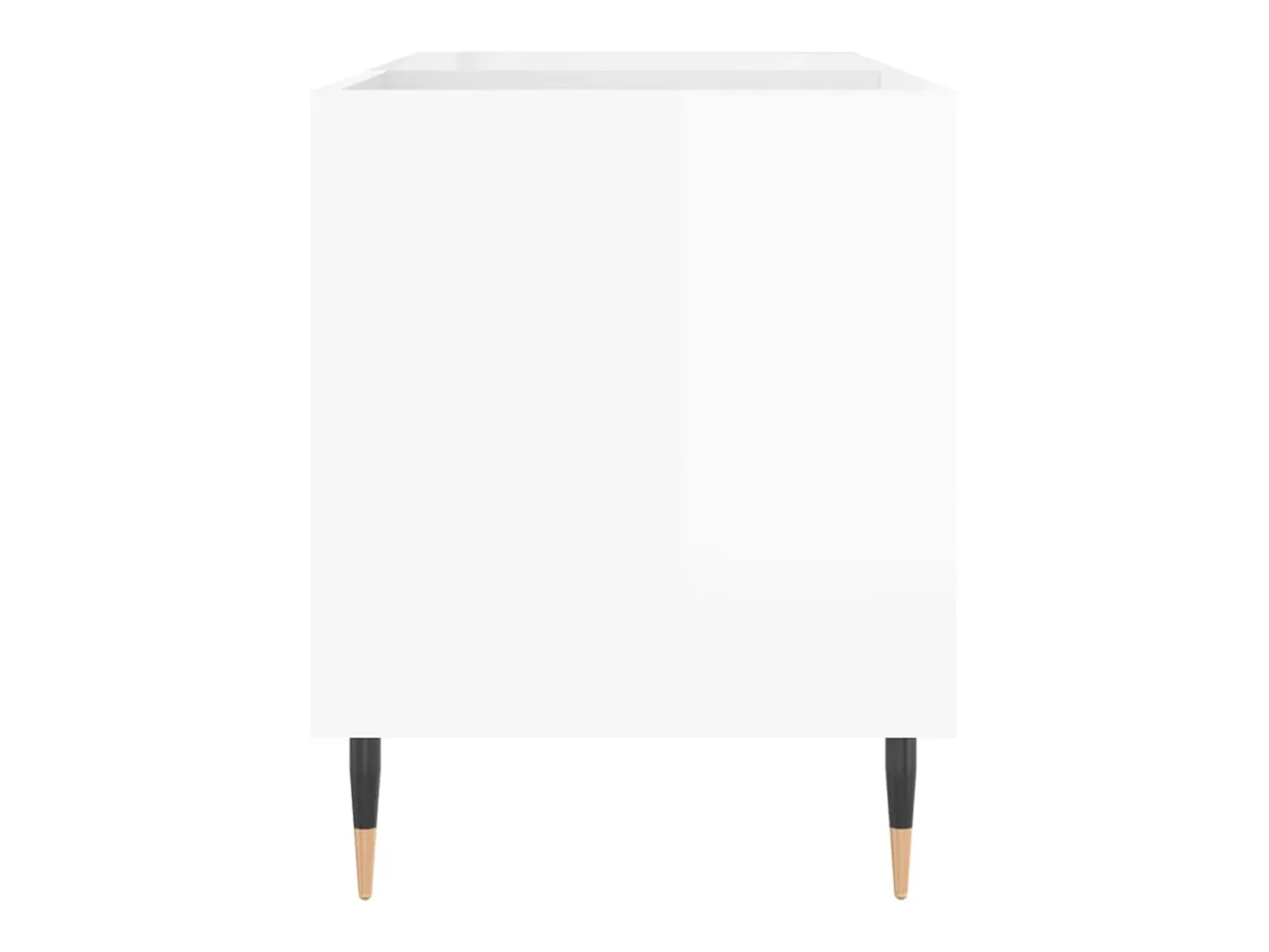 Armário p/ discos 85x38x48 cm deriv. madeira branco brilhante