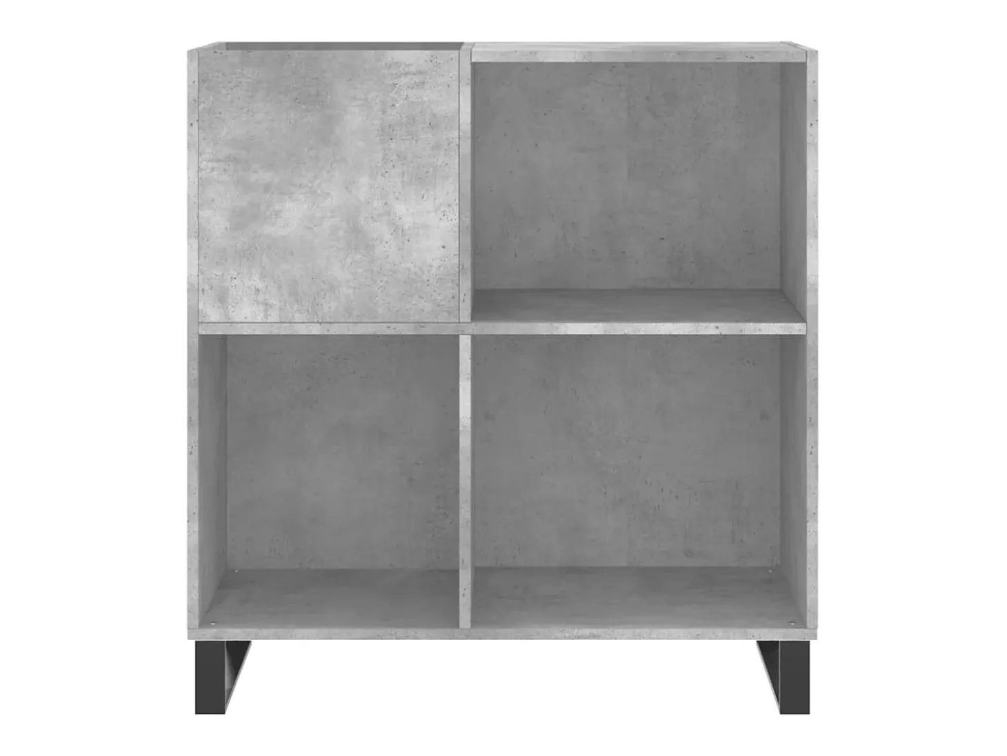 Armário p/ discos 84,5x38x89 cm derivados madeira cinza-cimento