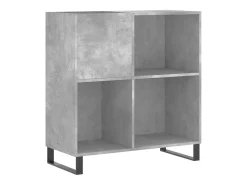 Armário p/ discos 84,5x38x89 cm derivados madeira cinza-cimento