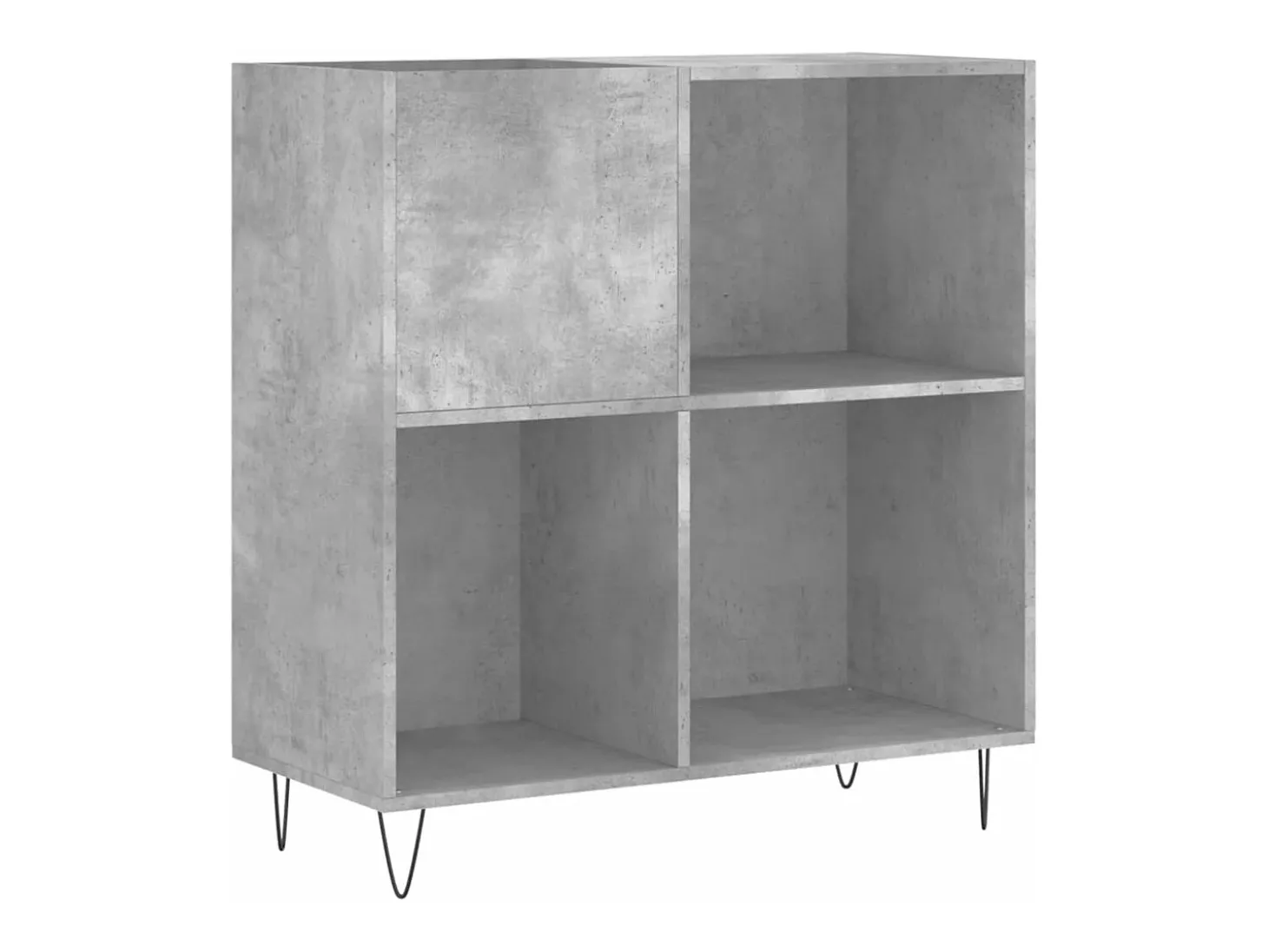 Armário p/ discos 84,5x38x89 cm derivados madeira cinza-cimento