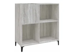 Armário p/ discos 84,5x38x89 cm derivados madeira cinza sonoma
