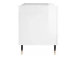 Armário p/ discos 74,5x38x48 cm deriv. madeira branco brilhante
