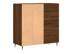 Armário p/ discos 84,5x38x89cm deriv. madeira carvalho castanho