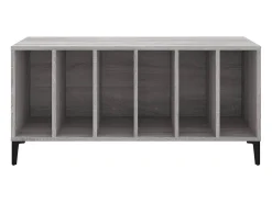 Armário p/ discos 100x38x48cm derivados madeira cinzento sonoma