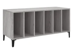 Armário p/ discos 100x38x48cm derivados madeira cinzento sonoma