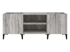 Armário p/ discos 121x38x48cm derivados madeira cinzento sonoma