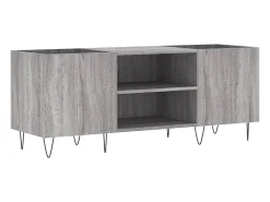 Armário p/ discos 121x38x48cm derivados madeira cinzento sonoma