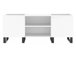 Armário para discos 121x38x48 cm derivados de madeira branco