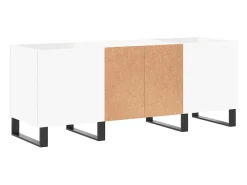 Armário para discos 121x38x48 cm derivados de madeira branco