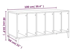 Armário para discos 100x38x48 cm derivados de madeira branco