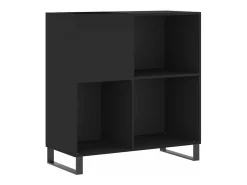 Armário para discos 84,5x38x89 cm derivados de madeira preto