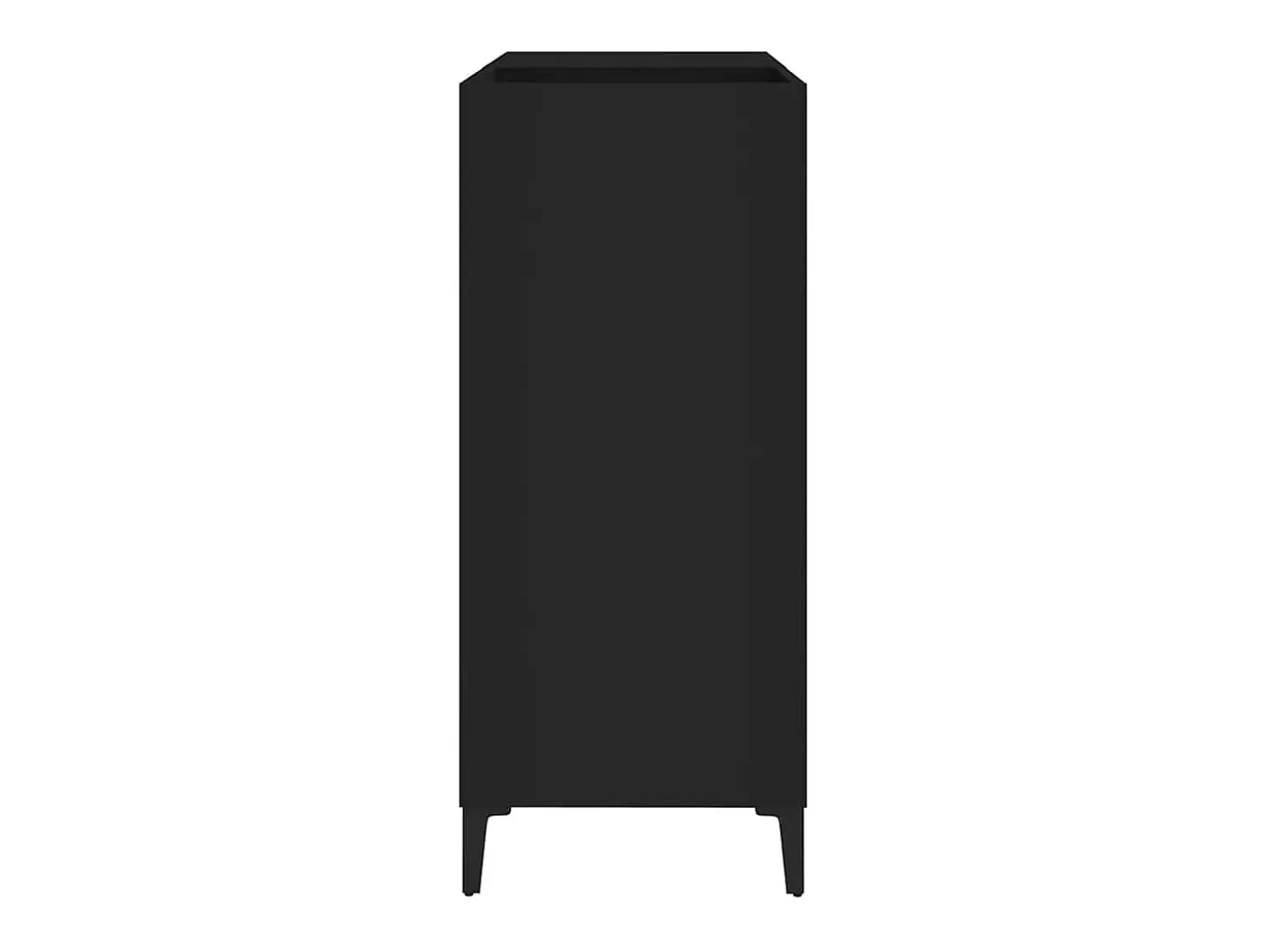 Armário para discos 84,5x38x89 cm derivados de madeira preto