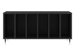 Armário para discos 100x38x48 cm derivados de madeira preto
