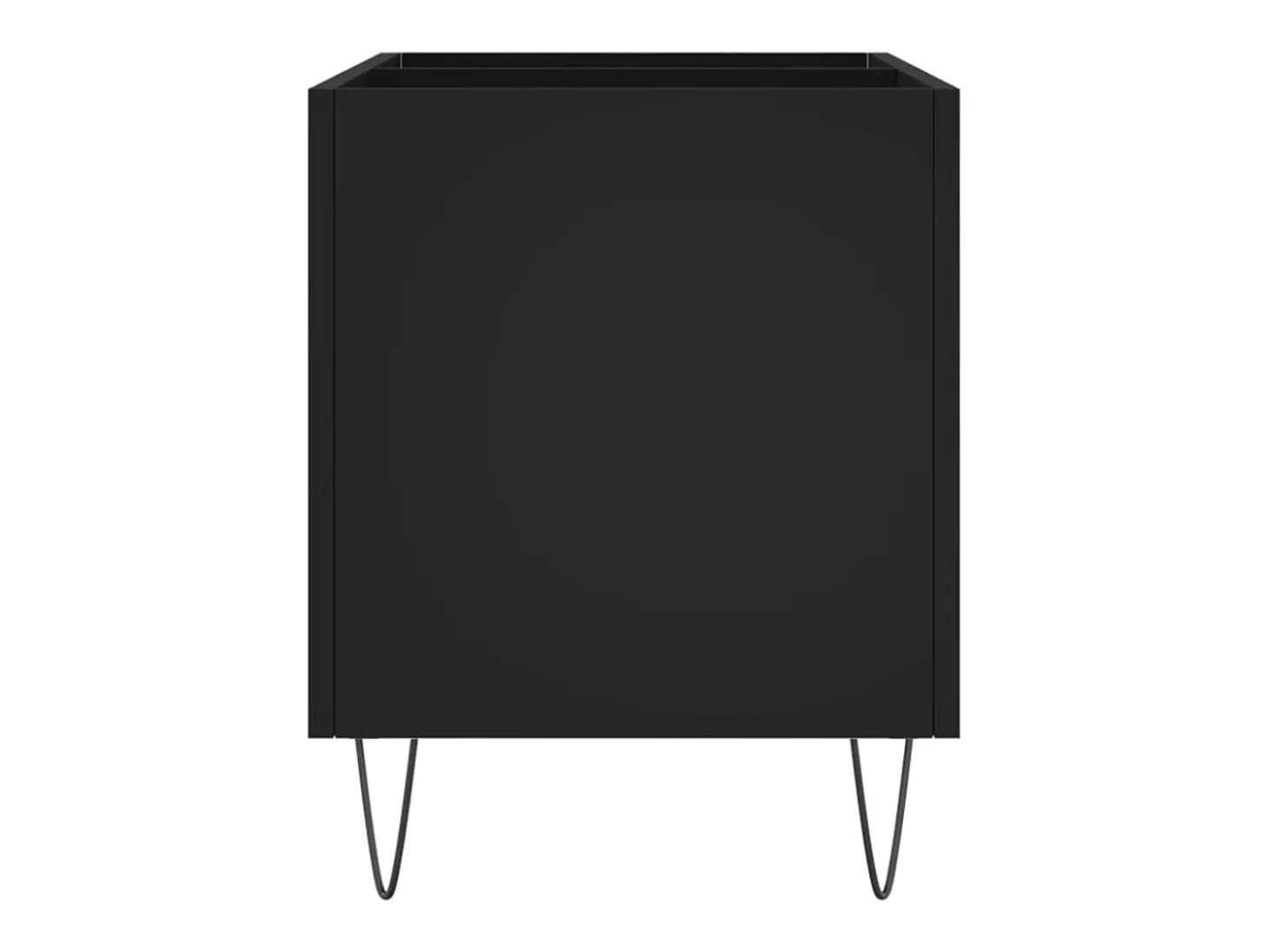 Armário para discos 74,5x38x48 cm derivados de madeira preto