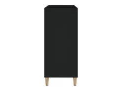 Armário para discos 84,5x38x89 cm derivados de madeira preto