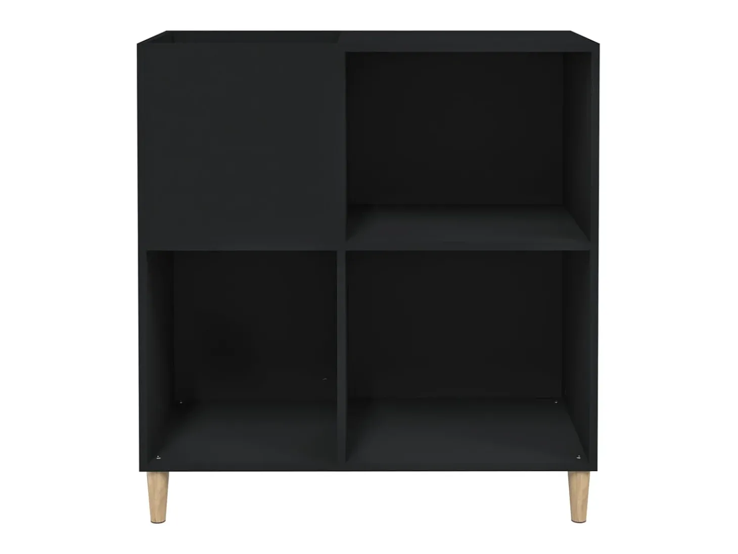 Armário para discos 84,5x38x89 cm derivados de madeira preto