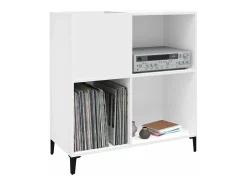 Armário para discos 84,5x38x89 cm derivados de madeira branco