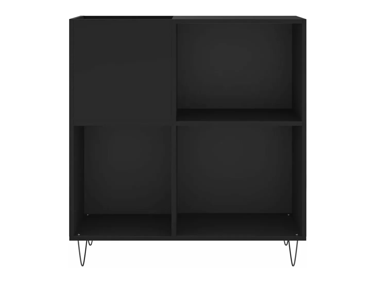 Armário para discos 84,5x38x89 cm derivados de madeira preto
