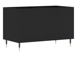 Armário para discos 74,5x38x48 cm derivados de madeira preto