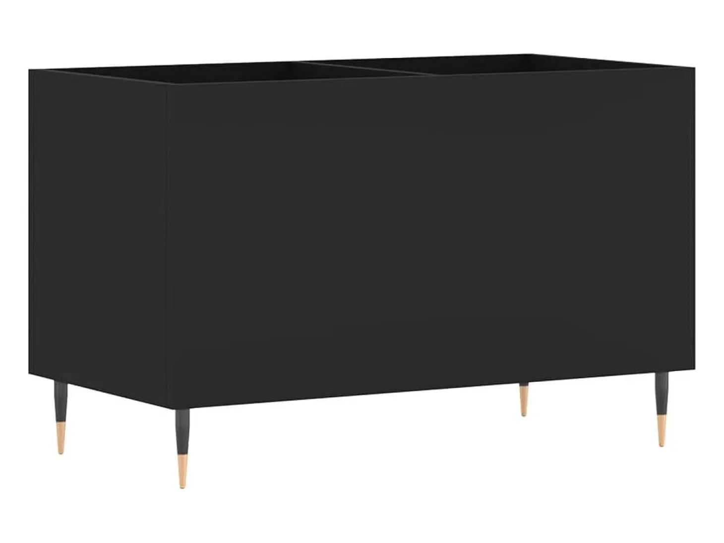 Armário para discos 74,5x38x48 cm derivados de madeira preto