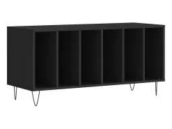 Armário para discos 100x38x48 cm derivados de madeira preto