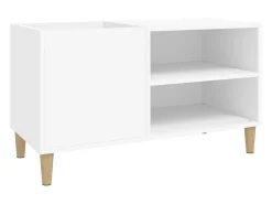 Armário para discos 84,5x38x48 cm derivados de madeira branco