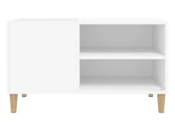 Armário para discos 84,5x38x48 cm derivados de madeira branco