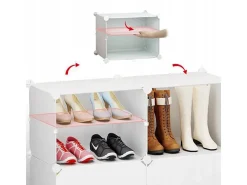 ARMÁRIO PARA SAPATOS ARMÁRIO MODULAR GUARDA-ROUPA BRANCO ESTANTE MODERNA