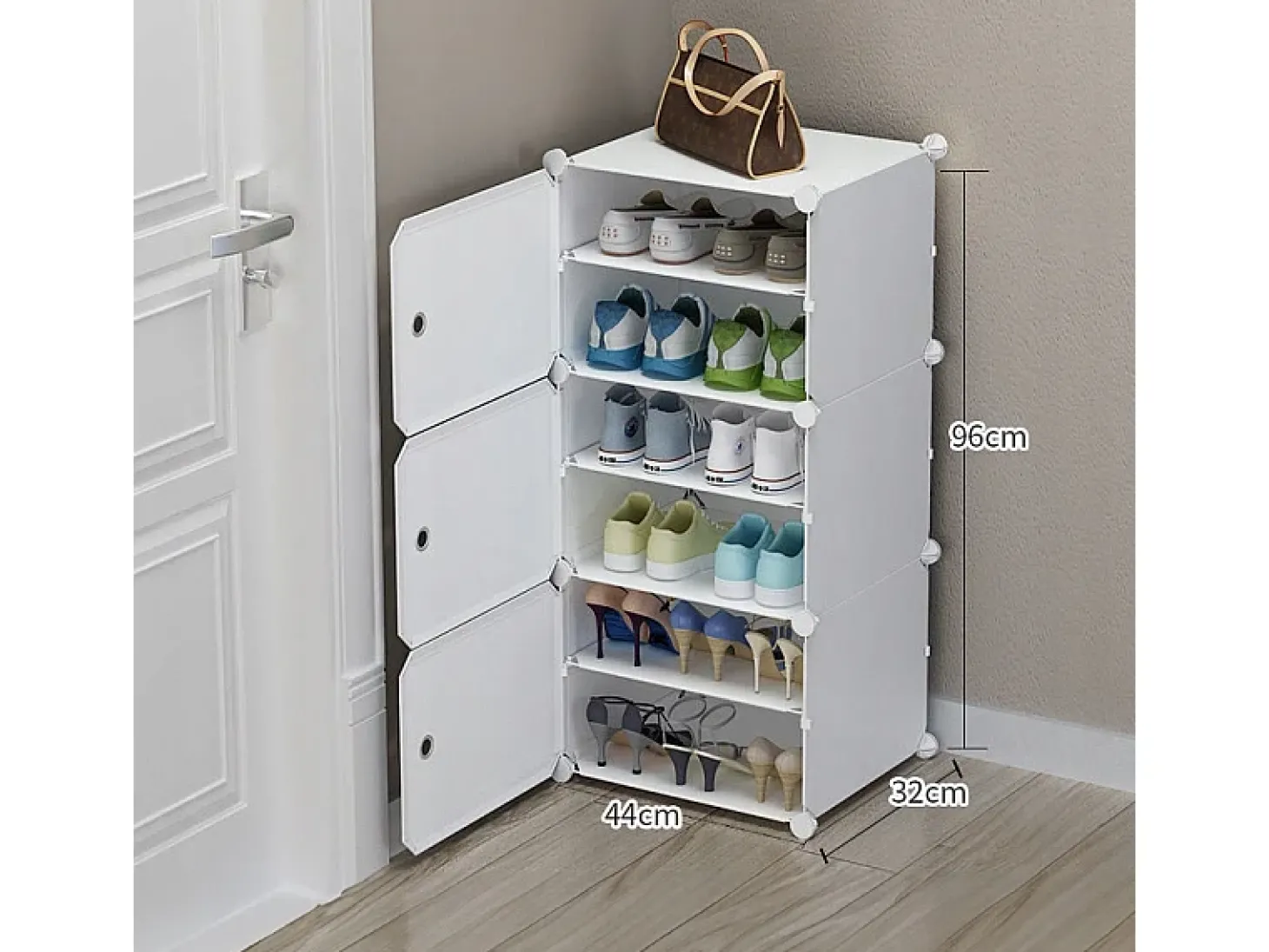 ARMÁRIO PARA SAPATOS ARMÁRIO MODULAR GUARDA-ROUPA BRANCO ESTANTE MODERNA
