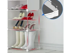 ARMÁRIO PARA SAPATOS ARMÁRIO MODULAR GUARDA-ROUPA BRANCO ESTANTE MODERNA