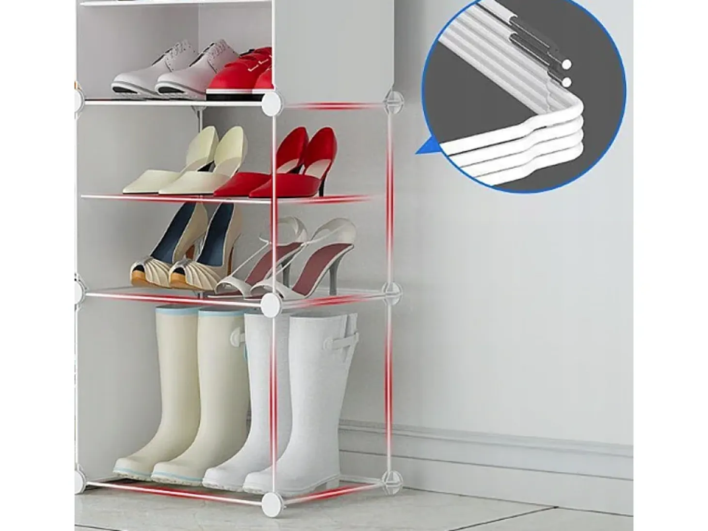 ARMÁRIO PARA SAPATOS ARMÁRIO MODULAR GUARDA-ROUPA BRANCO ESTANTE MODERNA
