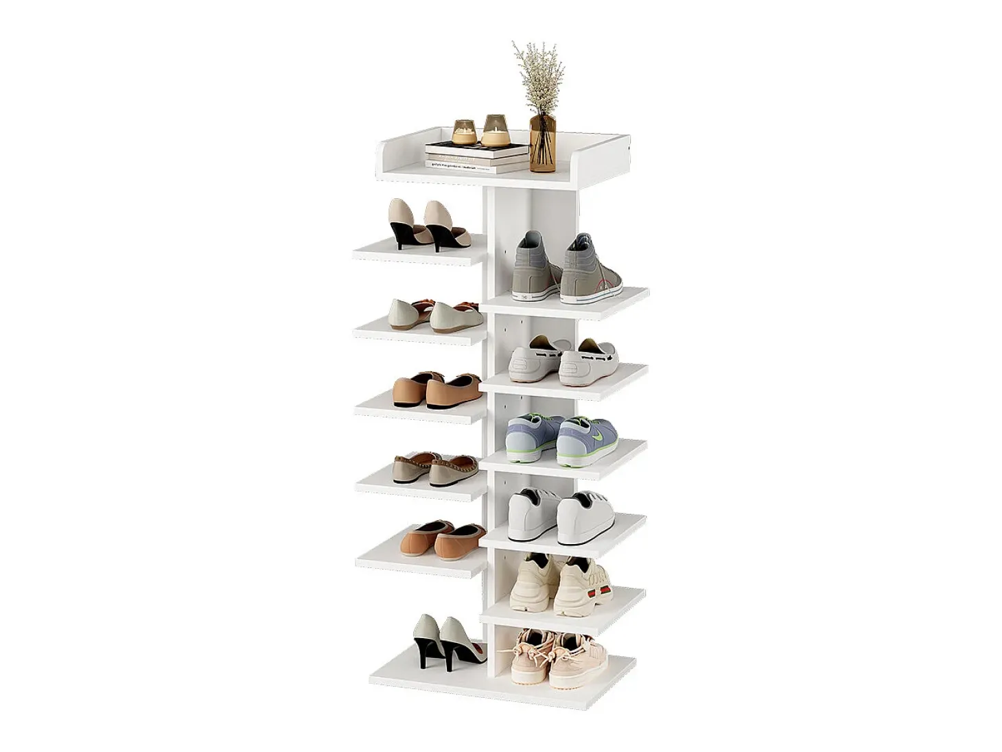 Armário para sapatos branco 45x30x114 stepy