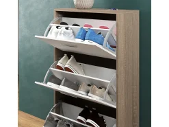 Armário para sapatos branco/sonoma 59x22x105 gizmo