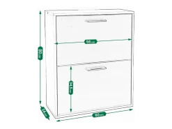 Armário para sapatos branco guarda-roupa estante para sapatos cómoda loft moderna 60 cm