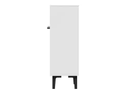 Armário para sapatos branco com 2 portas - prateleiras ajustáveis ​​​​60 × 34,5 x 95 cm