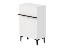 Armário para sapatos branco com 2 portas - prateleiras ajustáveis ​​​​60 × 34,5 x 95 cm