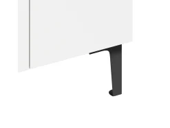 Armário para sapatos branco com 2 portas - prateleiras ajustáveis ​​​​60 × 34,5 x 95 cm