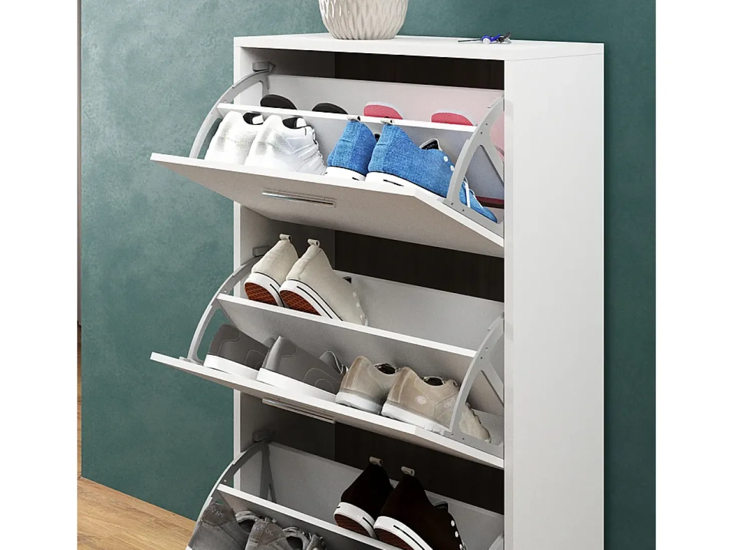 Armário para sapatos branco 59x22x105 gizmo