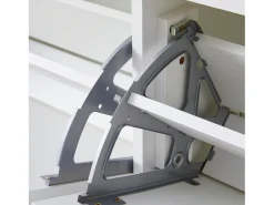 Armário para sapatos branco com 6 portas basculantes, 118x25x115 cm
