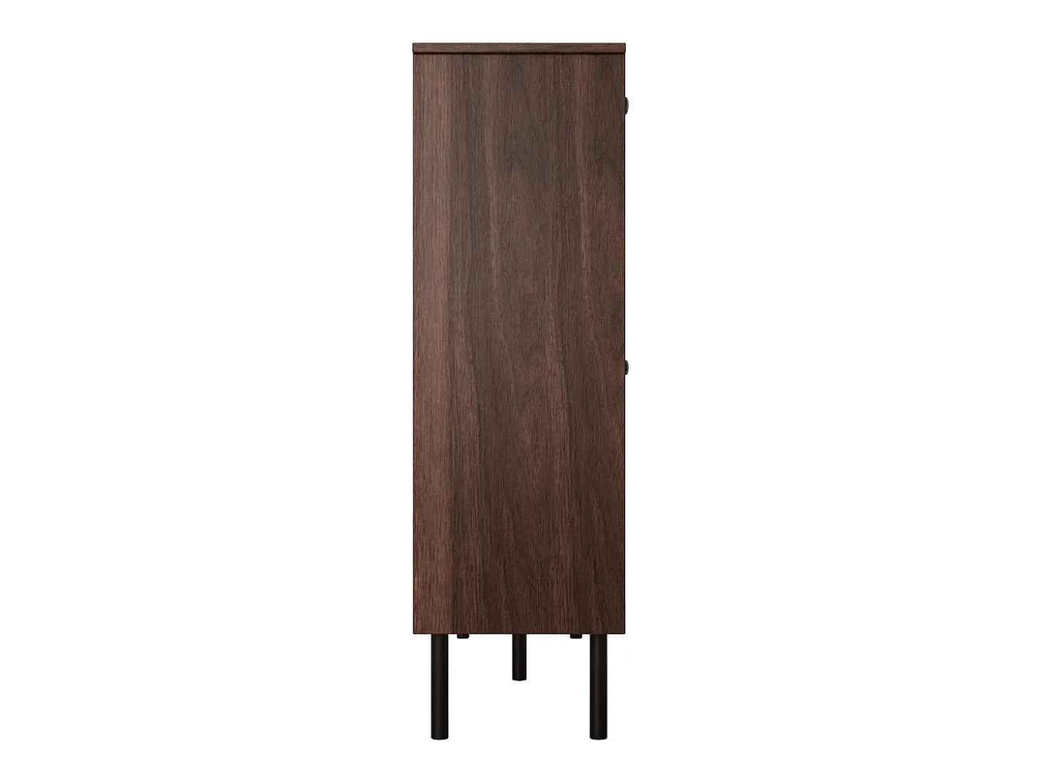 Armário para sapatos com quatro portas, espaço para guardar brinquedos para animais de estimação, cor nogueira
