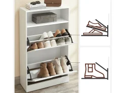Armário para sapatos 60x24x102 cm branco