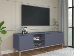 Armário para TV Owen | com 2 compartimentos em laminado branco