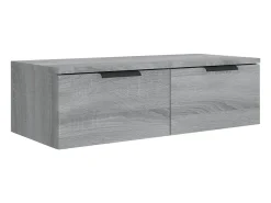 Armário parede 2pcs 68x30x20cm derivados madeira cinza sonoma