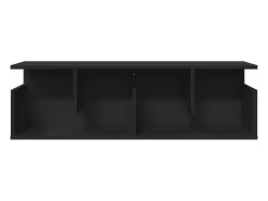Armário parede 100x20x30 cm derivados de madeira preto