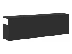 Armário parede 100x20x30 cm derivados de madeira preto