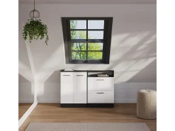 Armário sótão branco alto brilho/antracite 120x46x81.6 rion